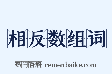 相反数组词是什么意思的图片